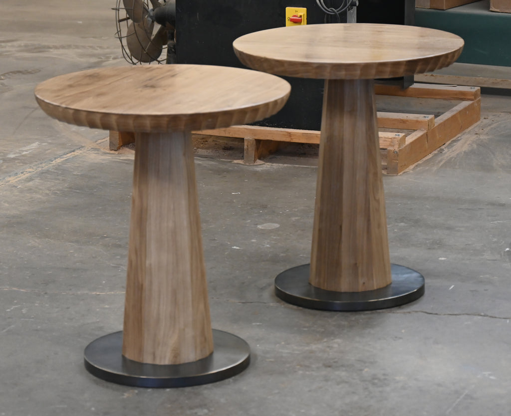 Organic Flute Walnut Side Table