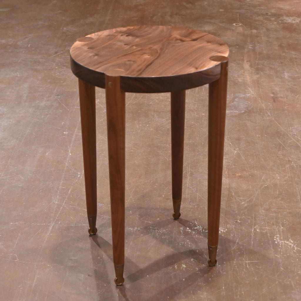 High Figure Walnut Side Table