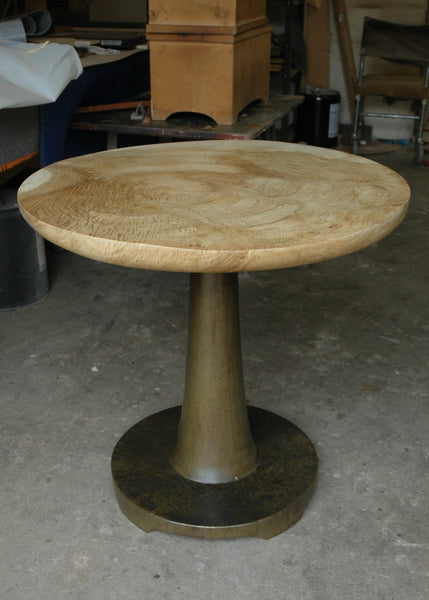 29" D Oak Side Table