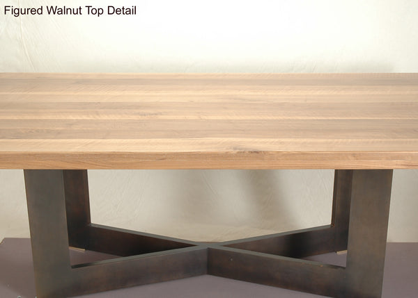 86"x 44" Dining Table with 2 - 15" Leaves - Steel Base